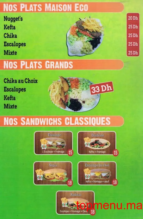 Fine Burger menu page 4