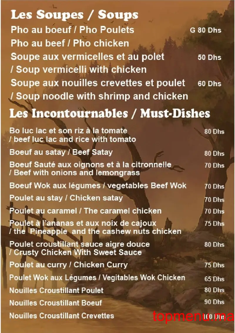 Le Bol de Saigon menu page 1