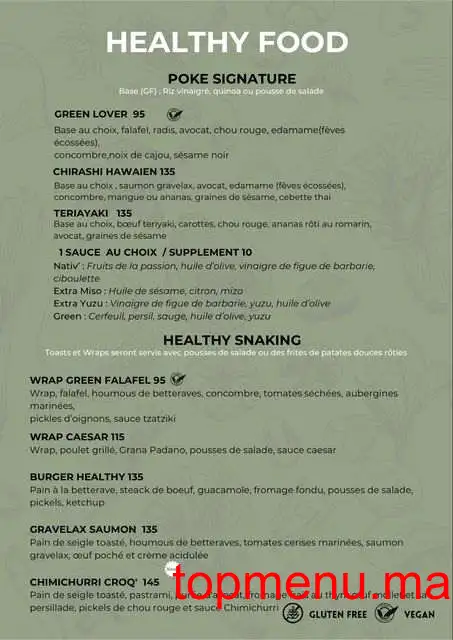 Nativ’ Kitchen menu page 3