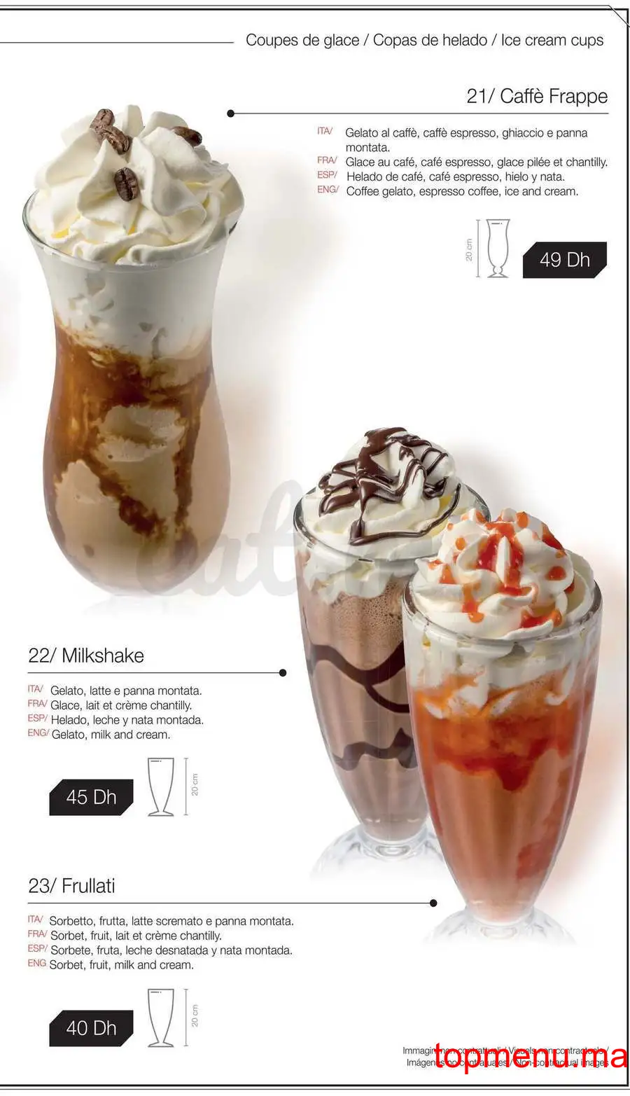 Dino Gelati menu page 15