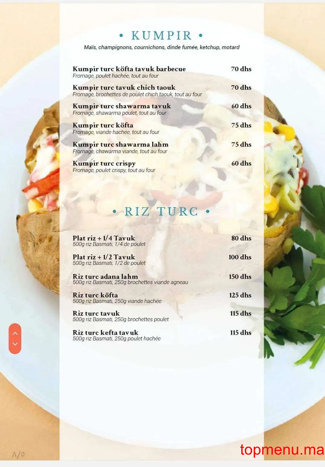 Turkish Chef menu page 2