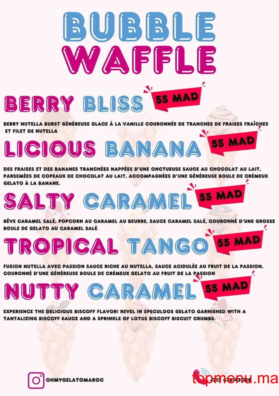 Oh My Gelato menu page 4