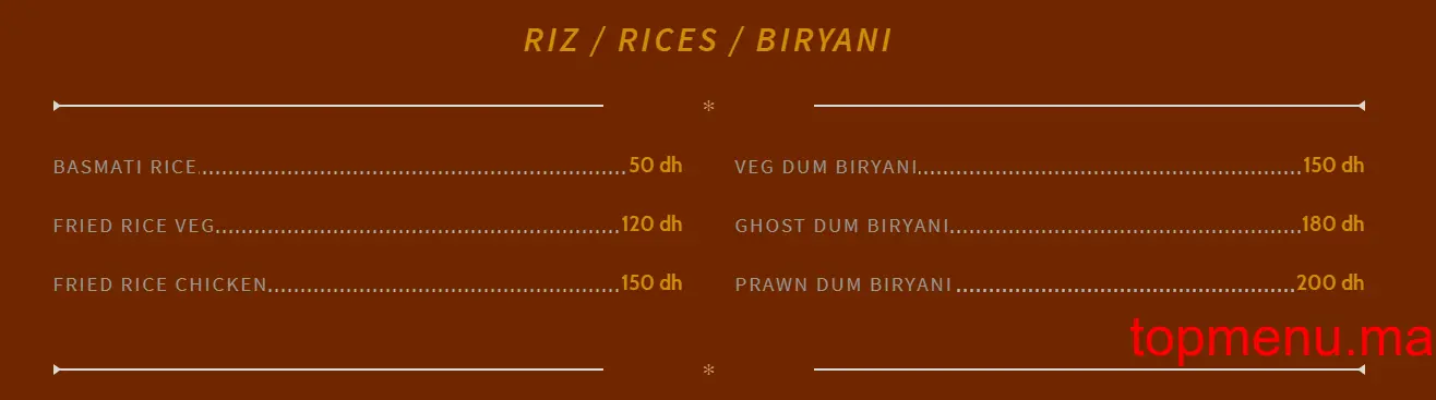 Bombay menu page 3