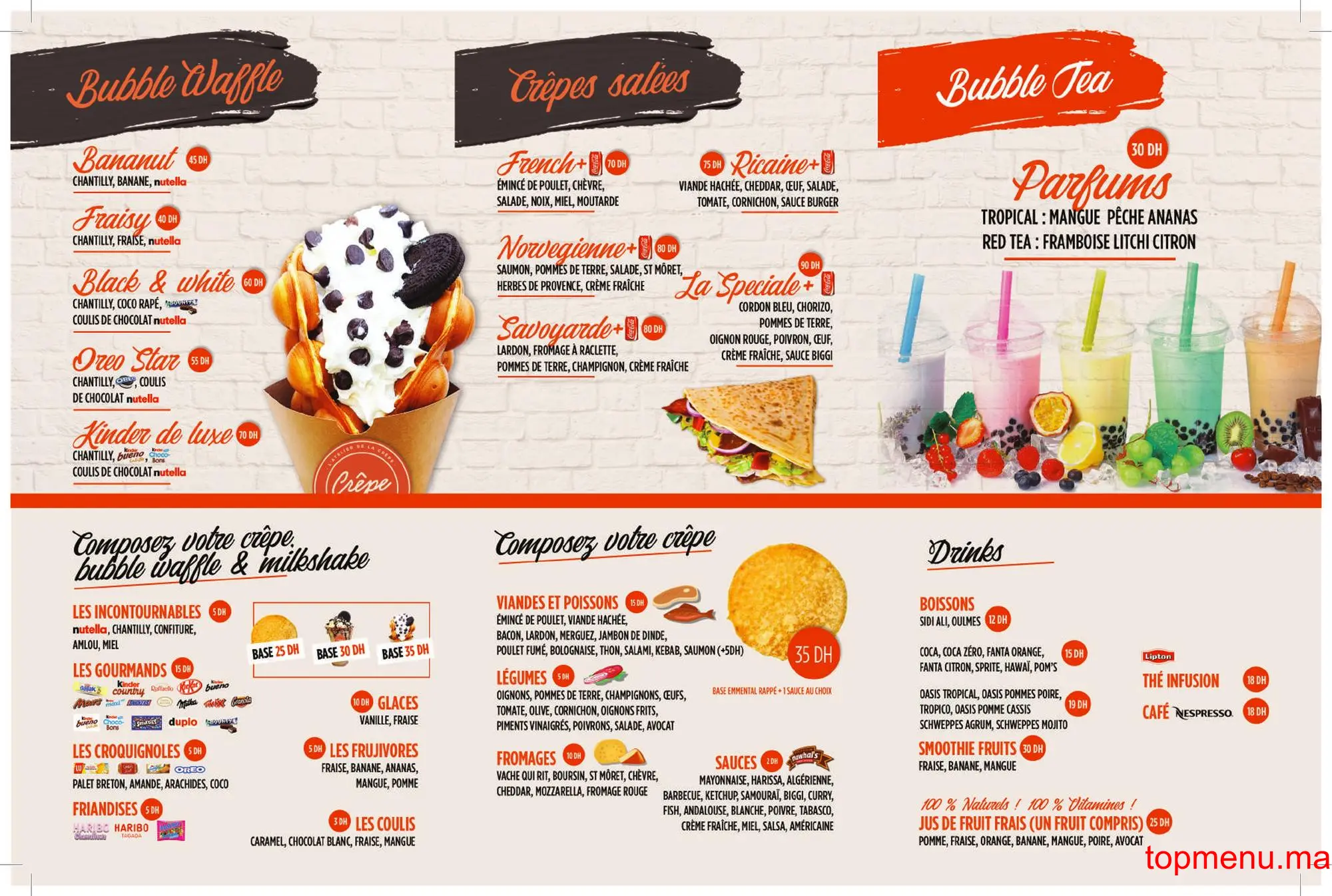 Crêpe Avenue menu page 1