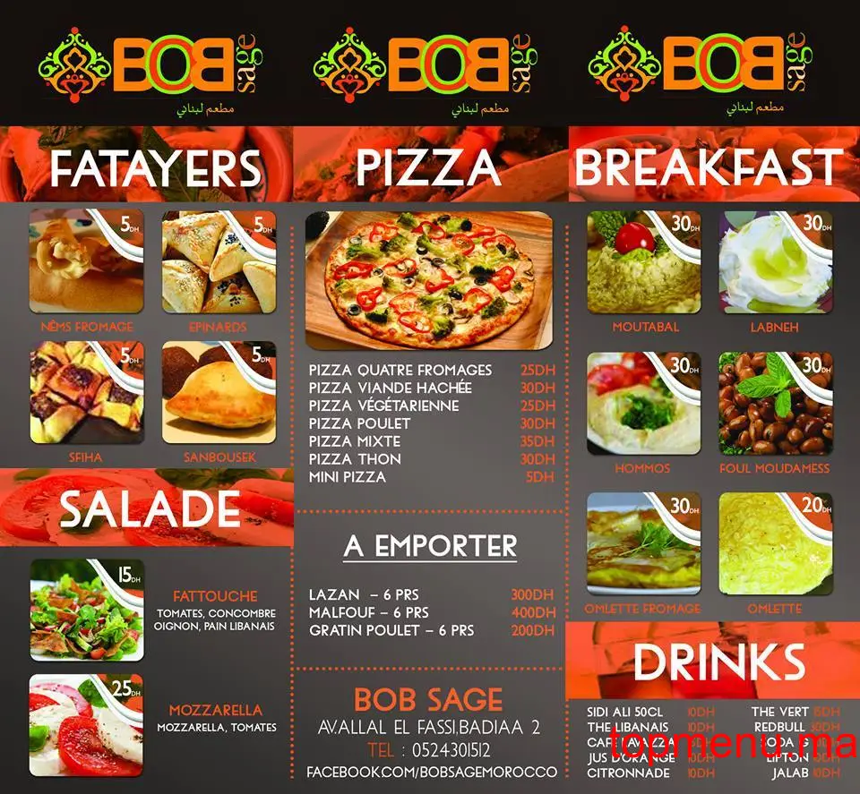 BOB Sage menu page 2