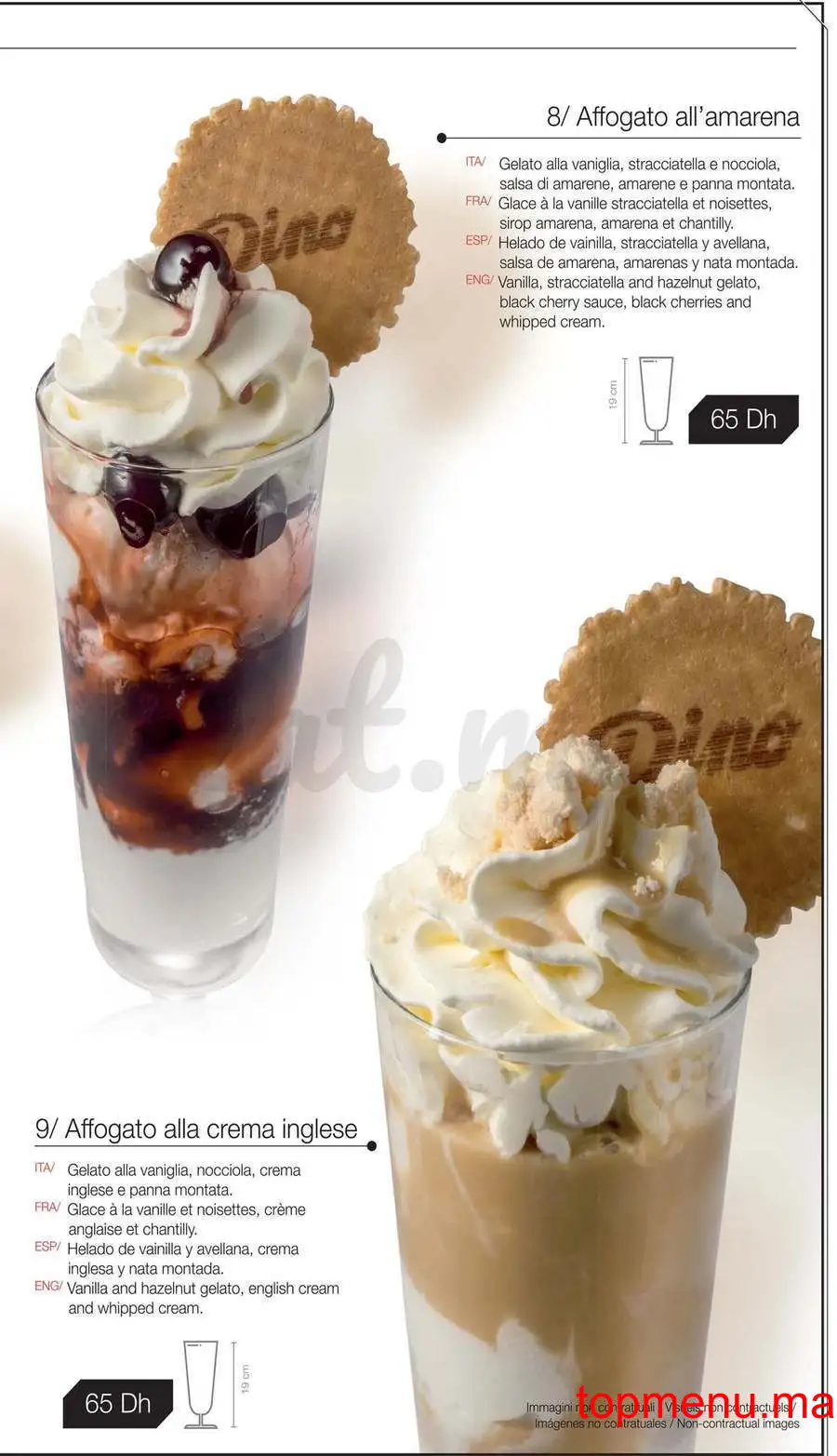 Dino Gelati menu page 9