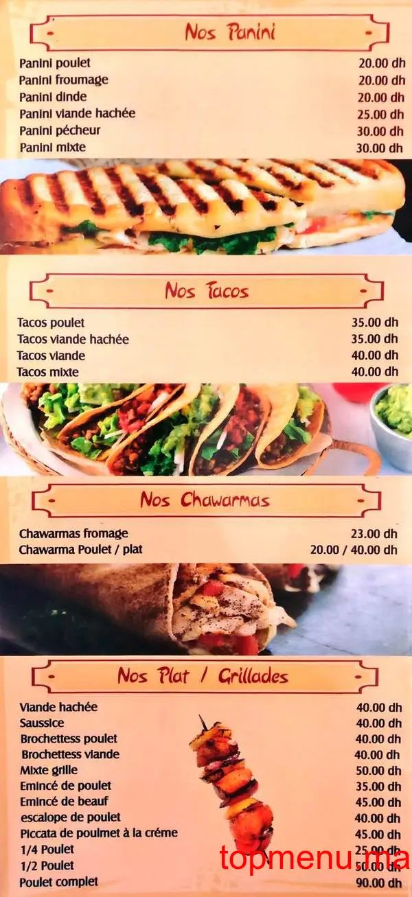 Movida menu page 2