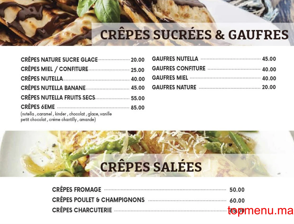 6ÈME CAFE menu page 6