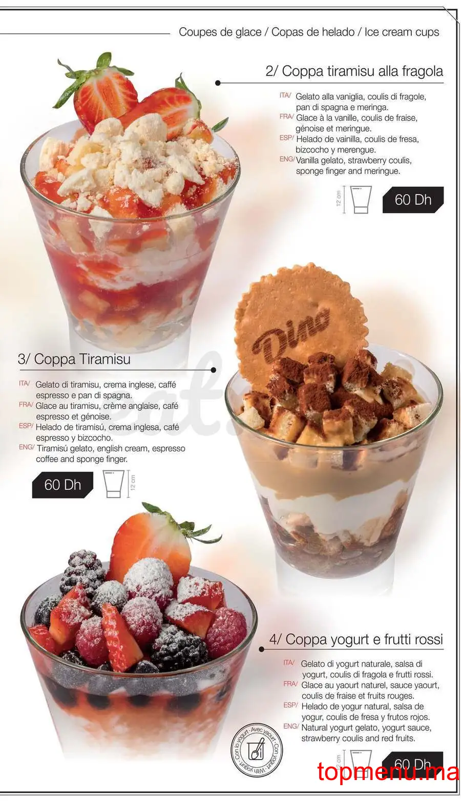 Dino Gelati menu page 7