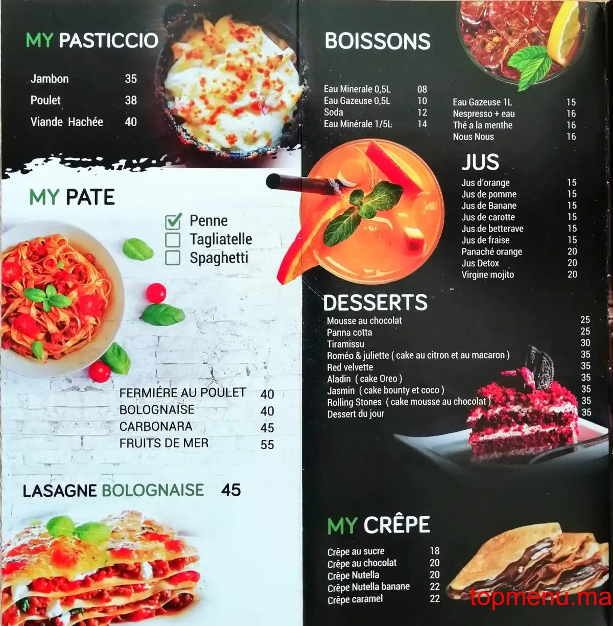 My Kebab & Tacos menu page 1