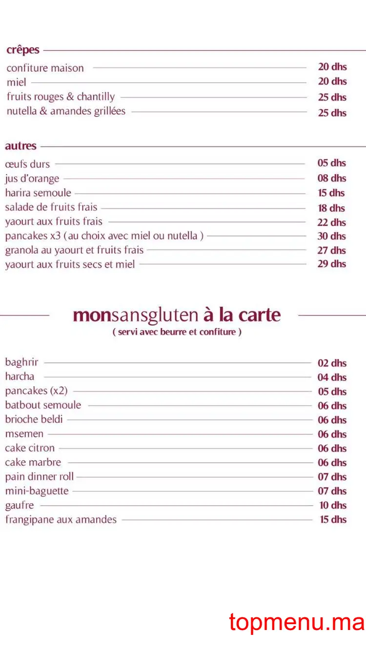 mon quotidien Guéliz menu page 3