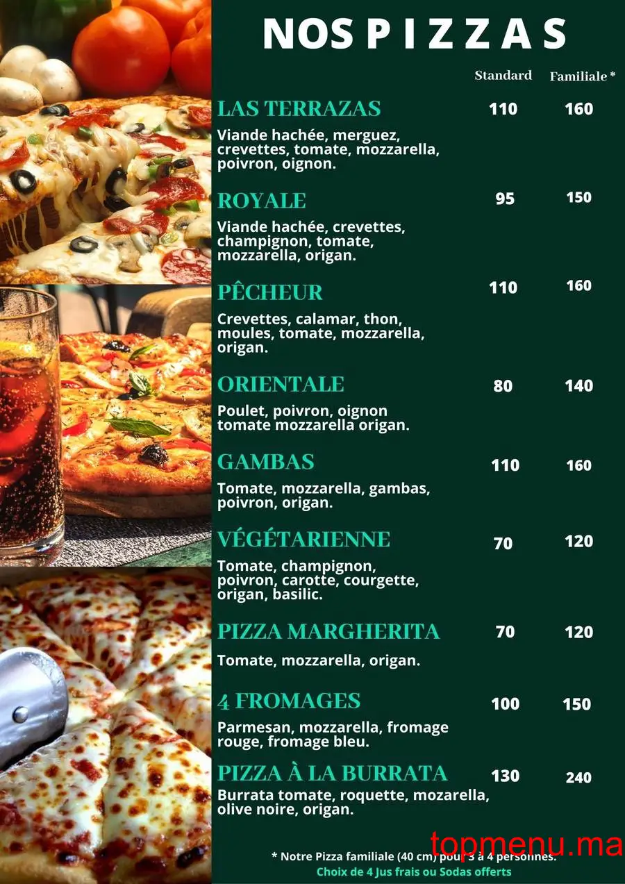 Las Terrazas de Andalucia menu page 8