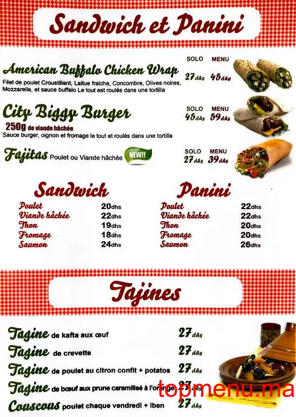 City Grill menu page 6