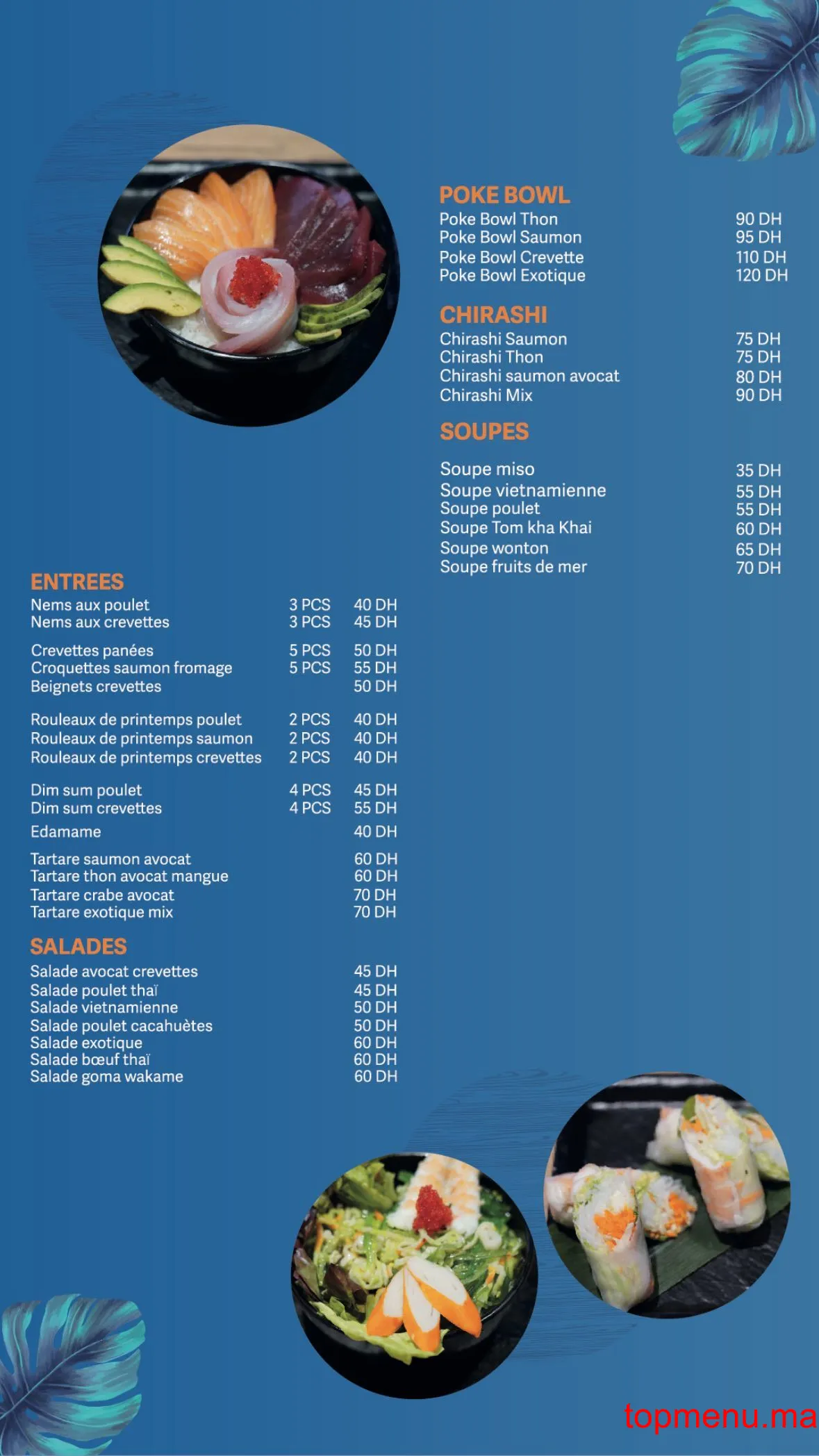 Hy Sushi menu page 1