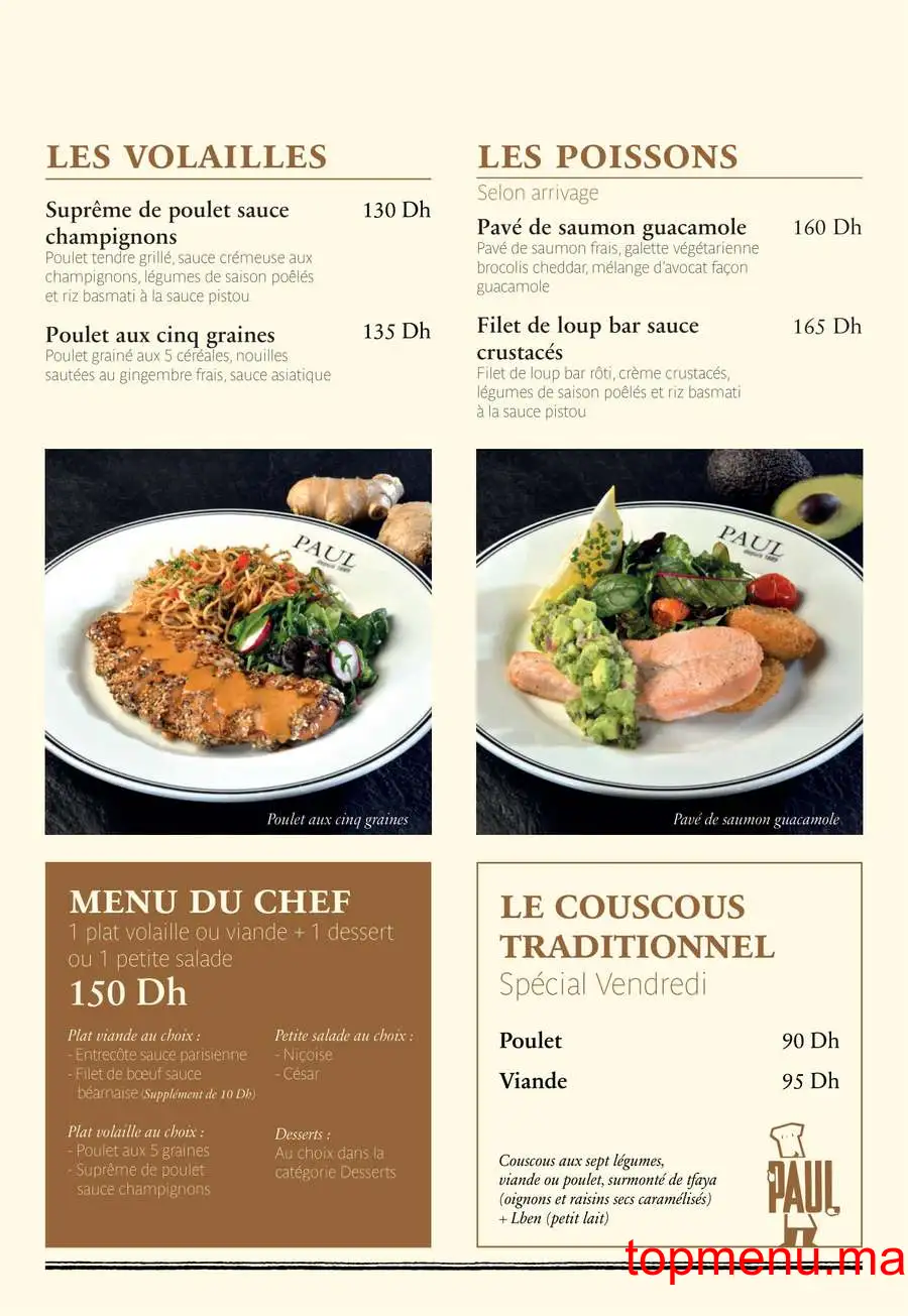 Paul Aéroport menu page 8