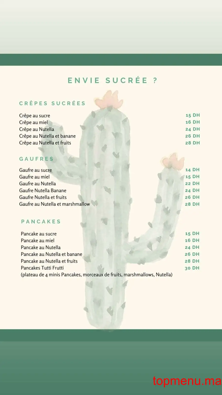 Cactus café menu page 3