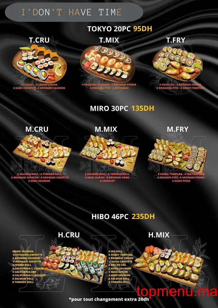 IKURA SUSHI menu page 4