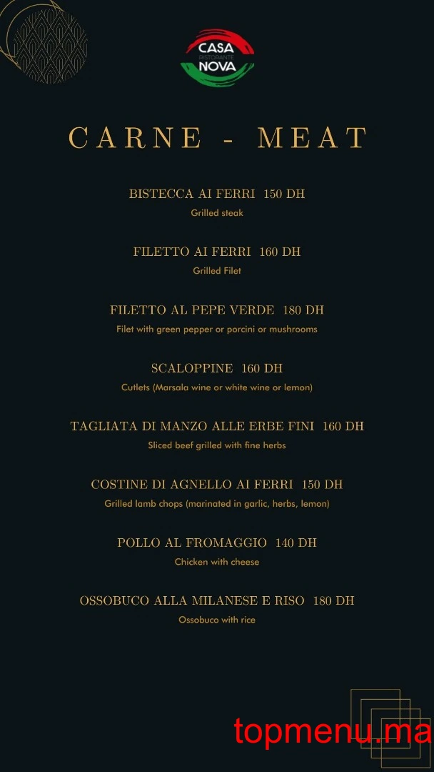 Casa Nova menu page 6