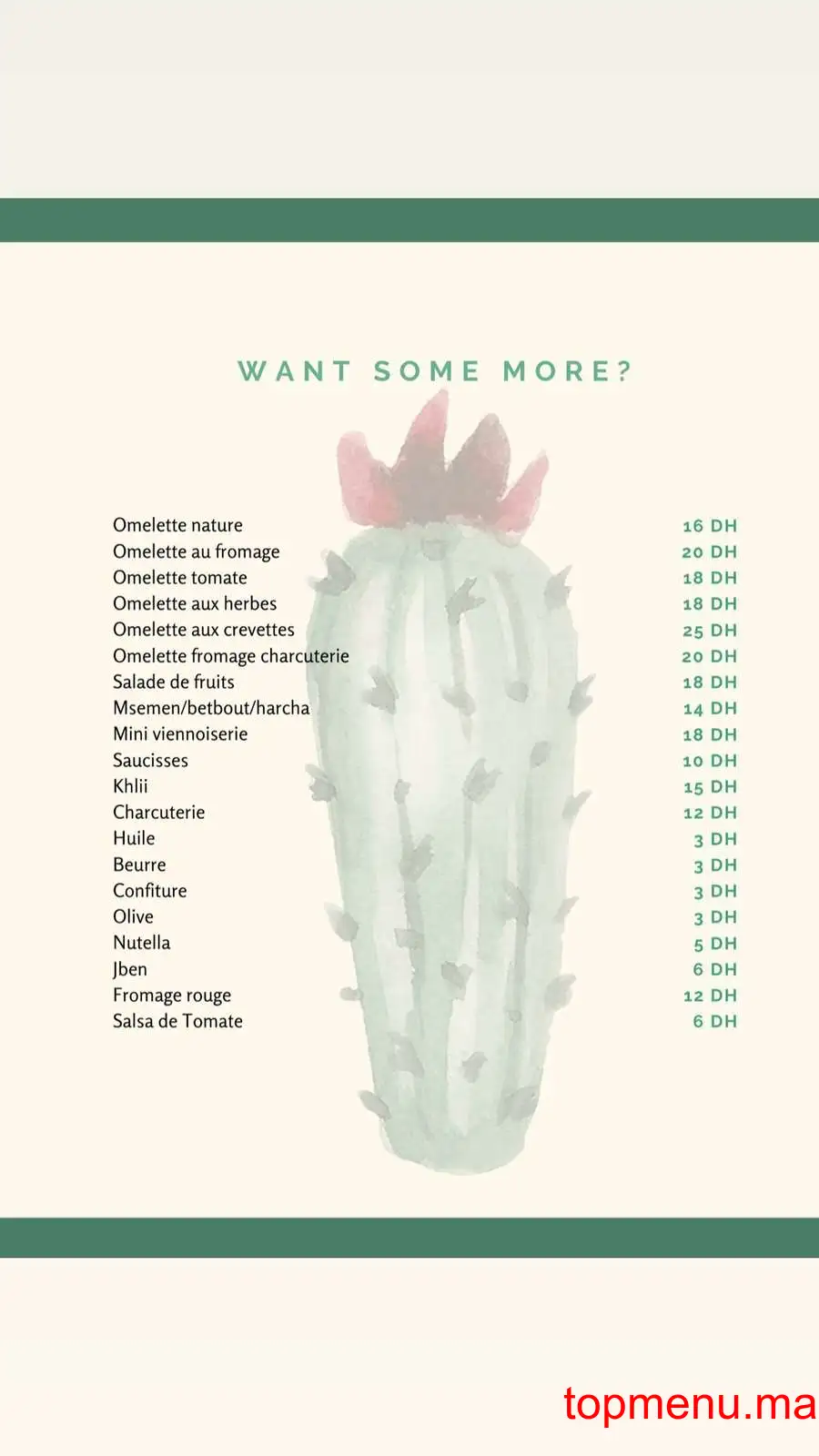 Cactus café menu page 2