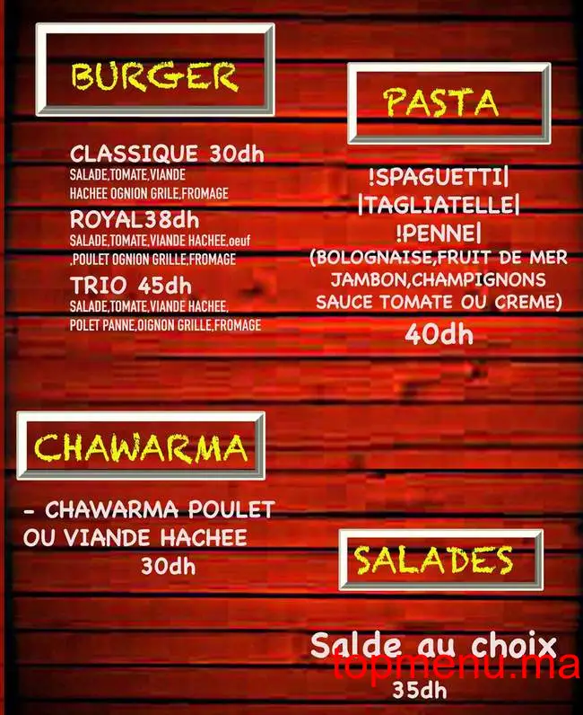 Le 22 Pizza menu page 2