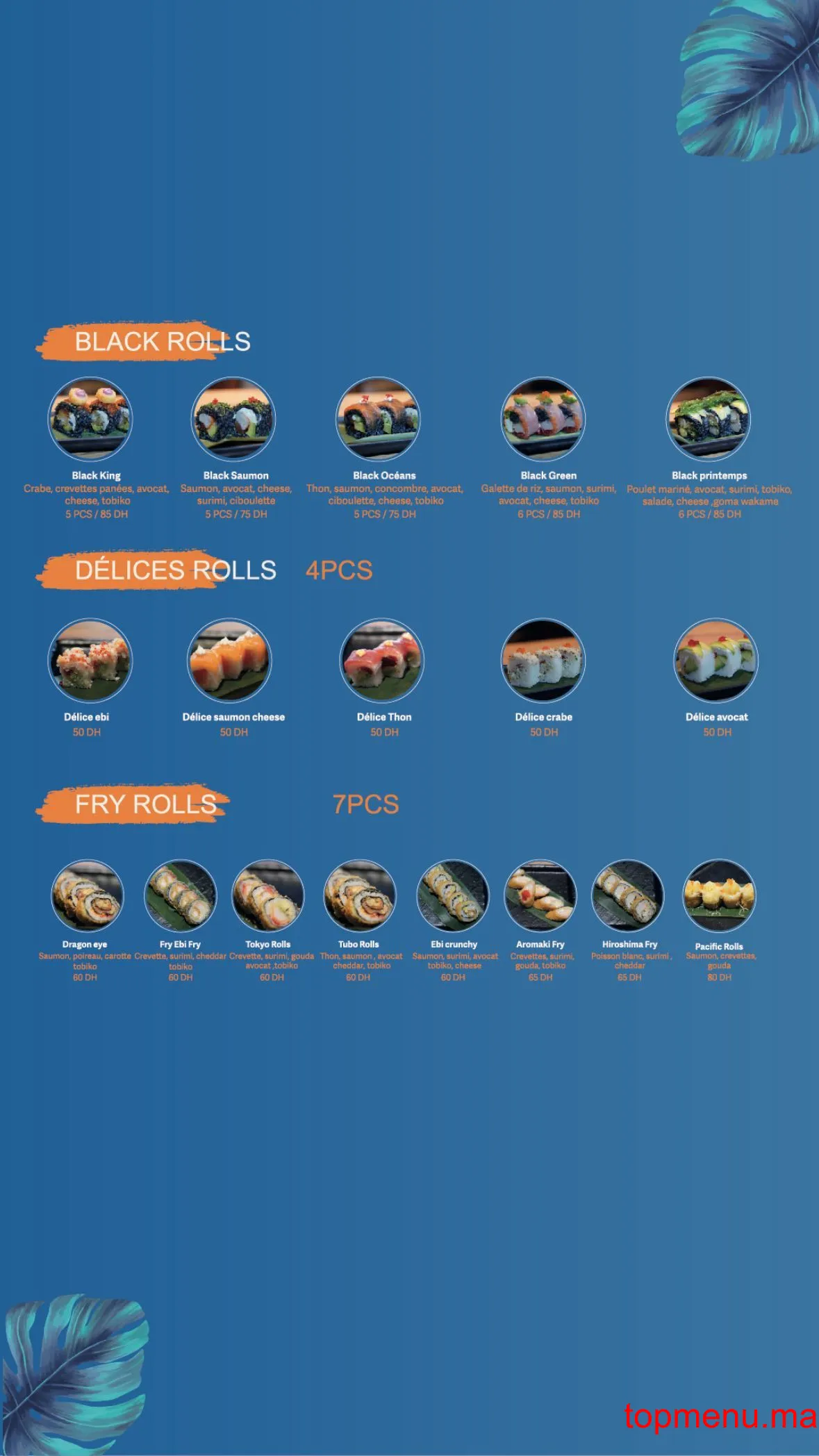 Hy Sushi menu page 6