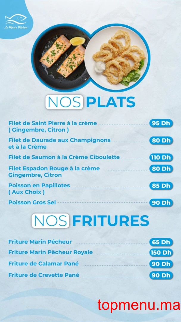 Le Marin Pecheur menu page 2