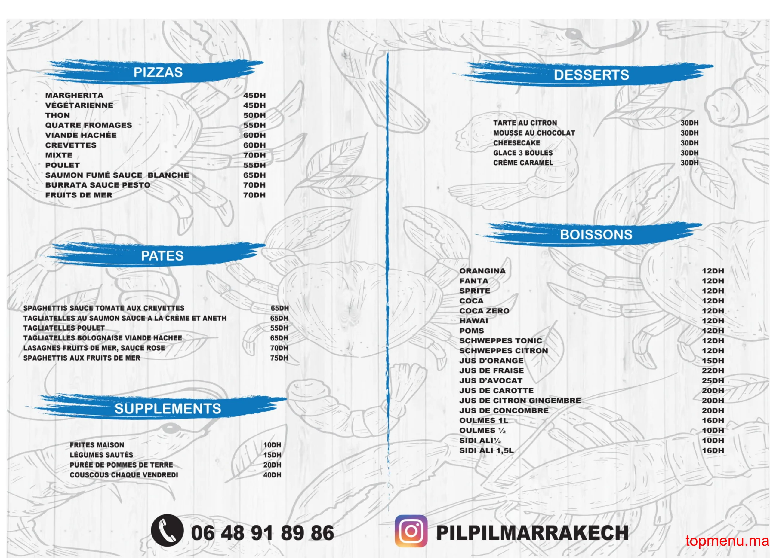 PilPil menu page 2