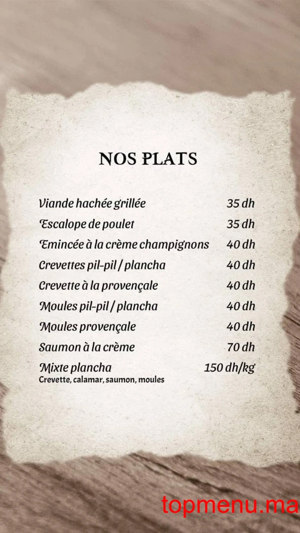 Buffet d’Atlas menu page 5