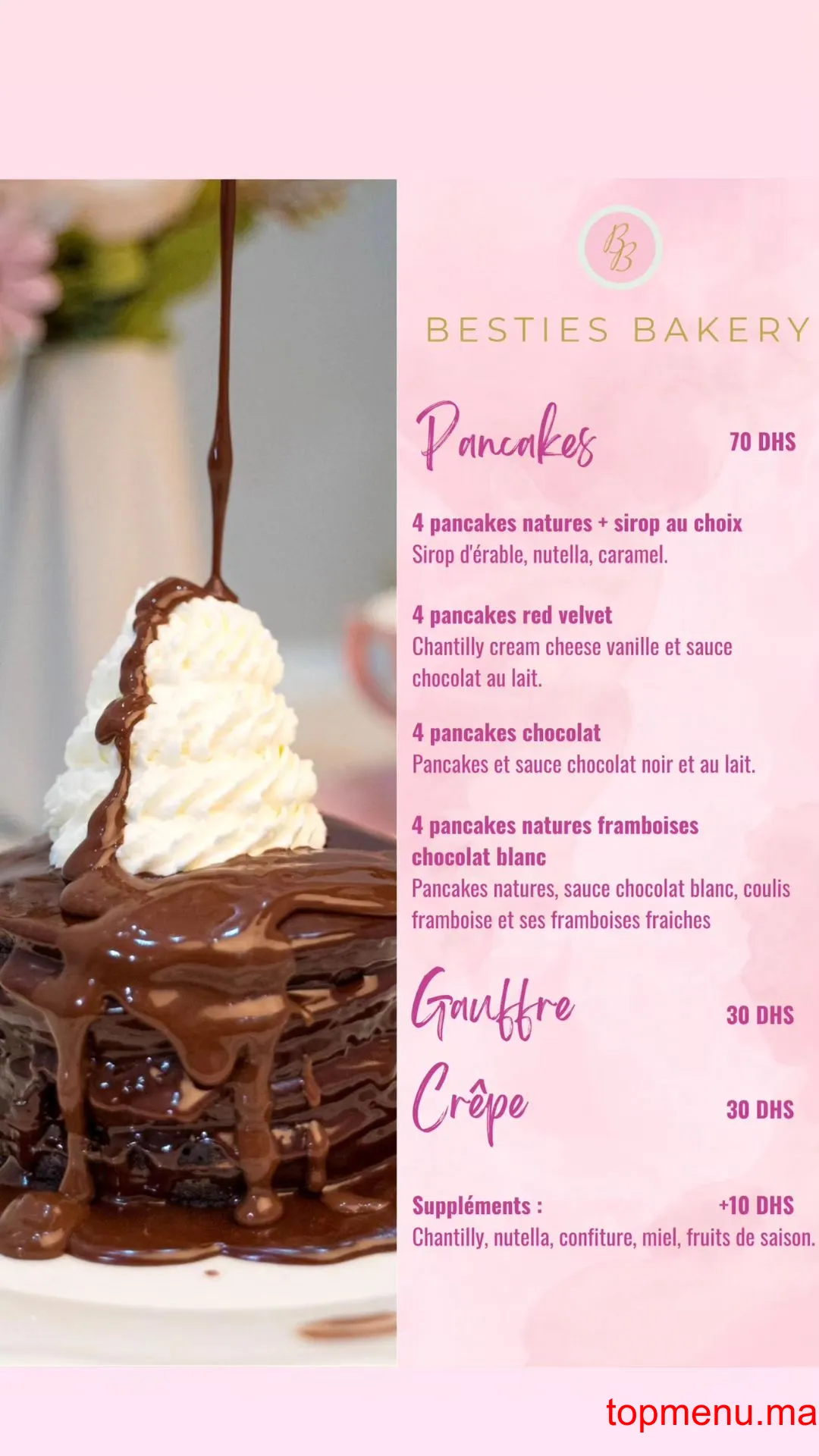 Besties Bakery menu page 10