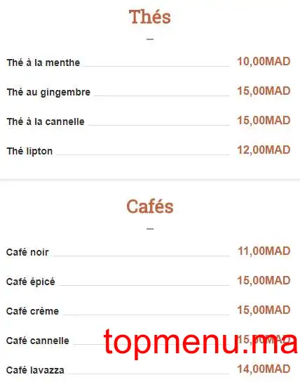 Café Kif Kif menu page 3