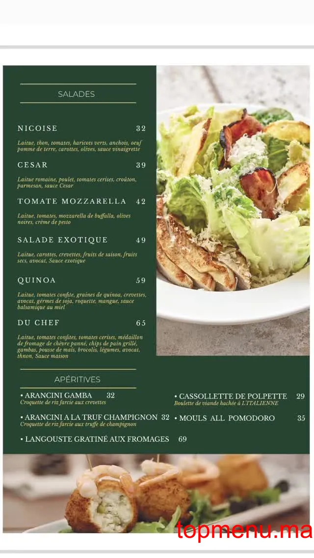 Zafferano menu page 2