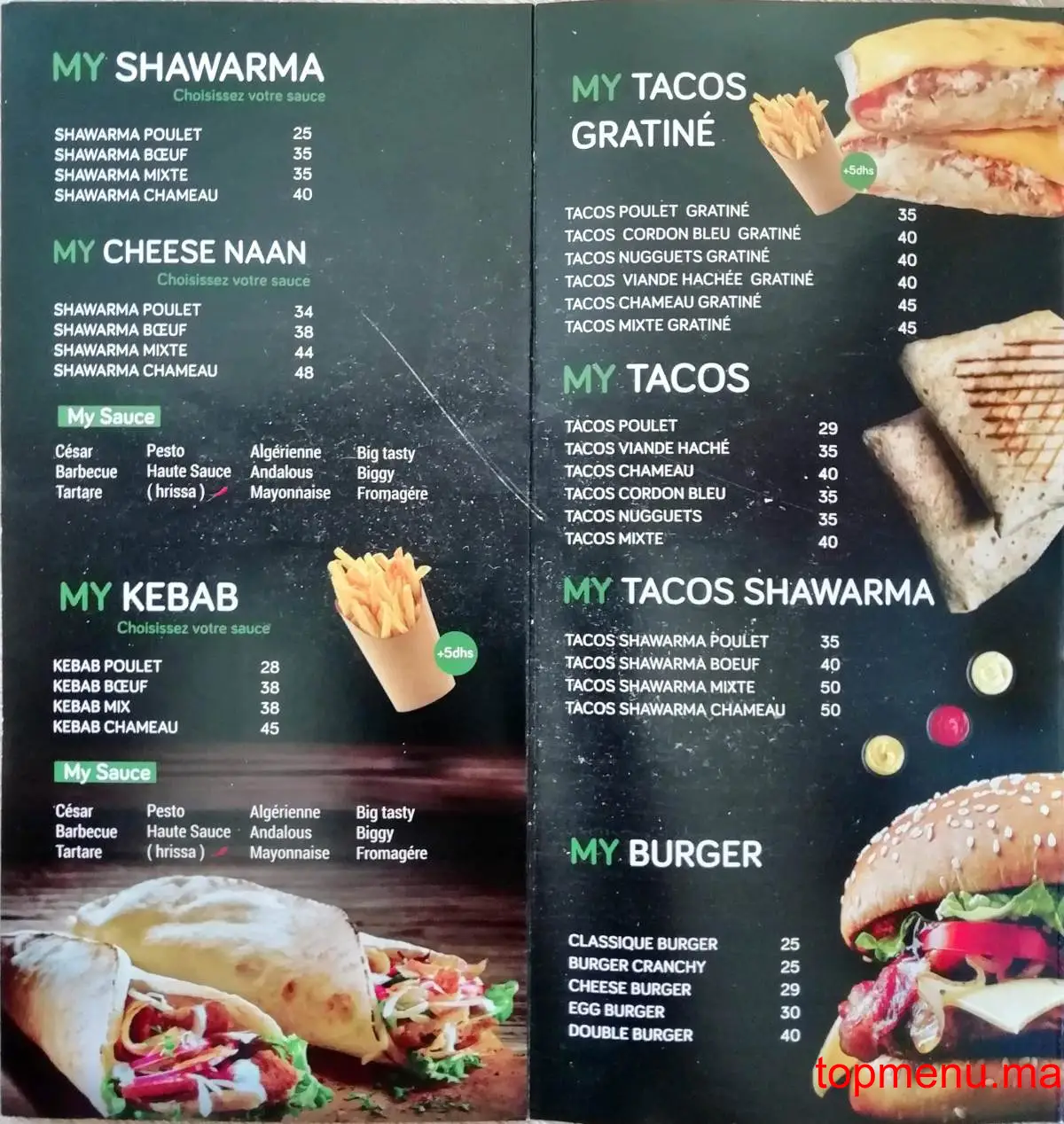 My Kebab & Tacos menu page 4