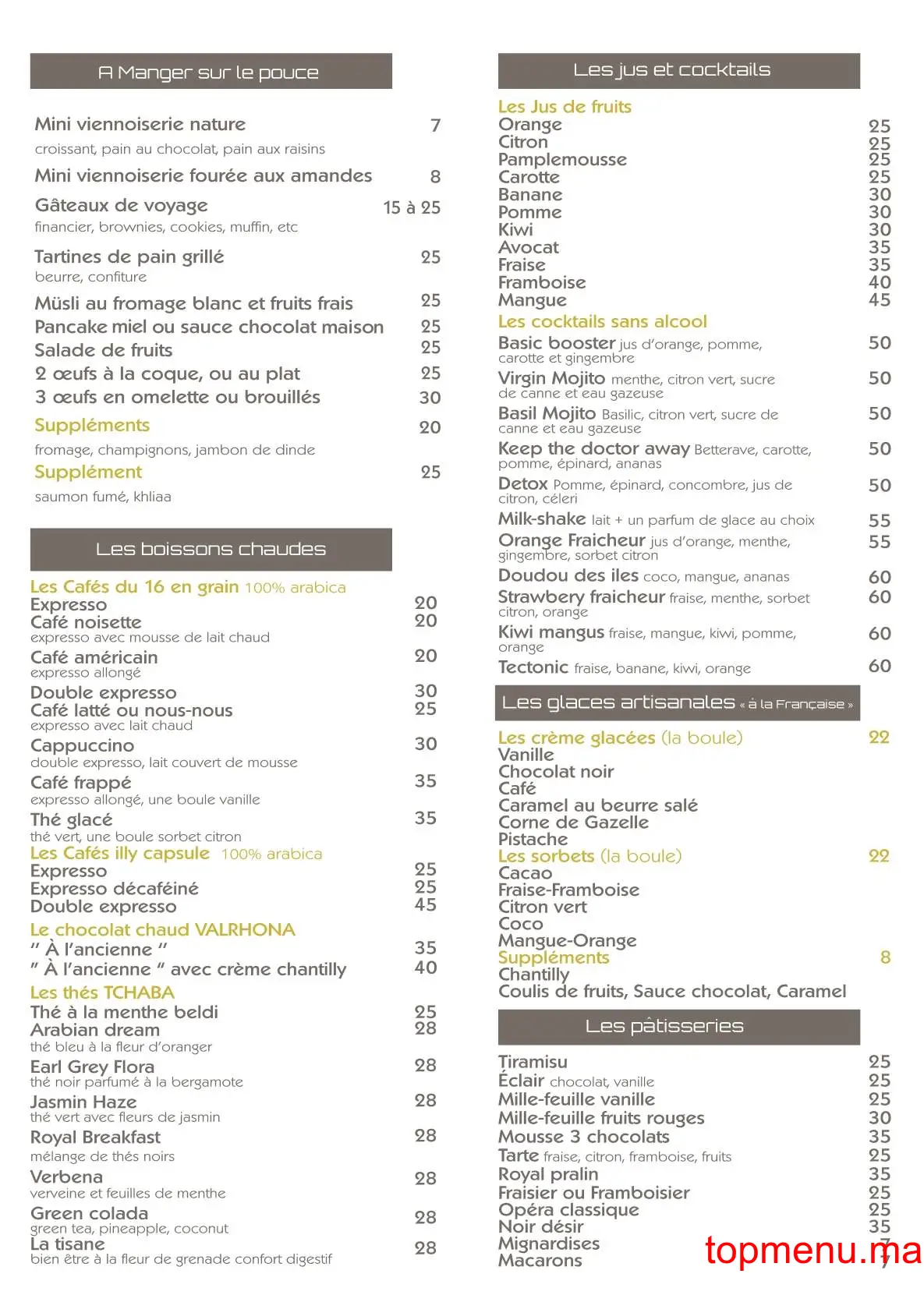 16 Café menu page 4