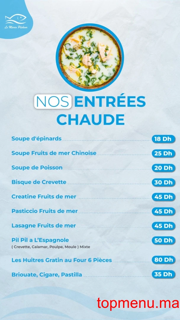 Le Marin Pecheur menu page 3