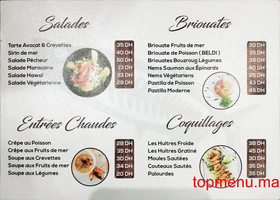 Boujemaa Poisson menu page 5