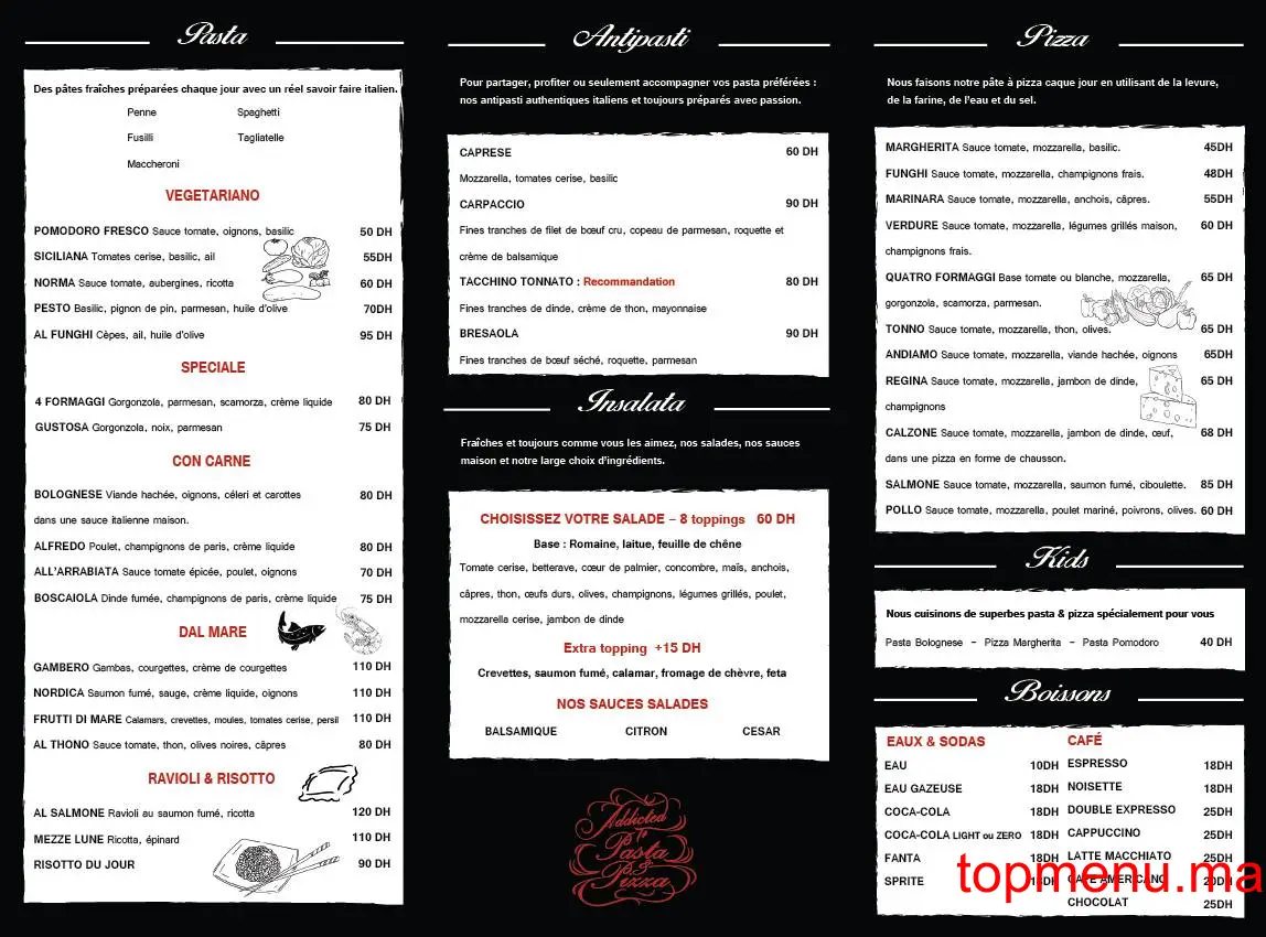 Andiamo menu page 1