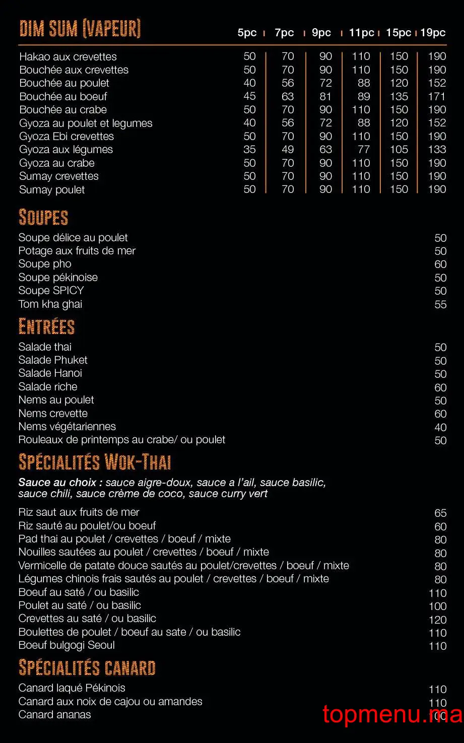 Spicy – Asian Kitchen menu page 1