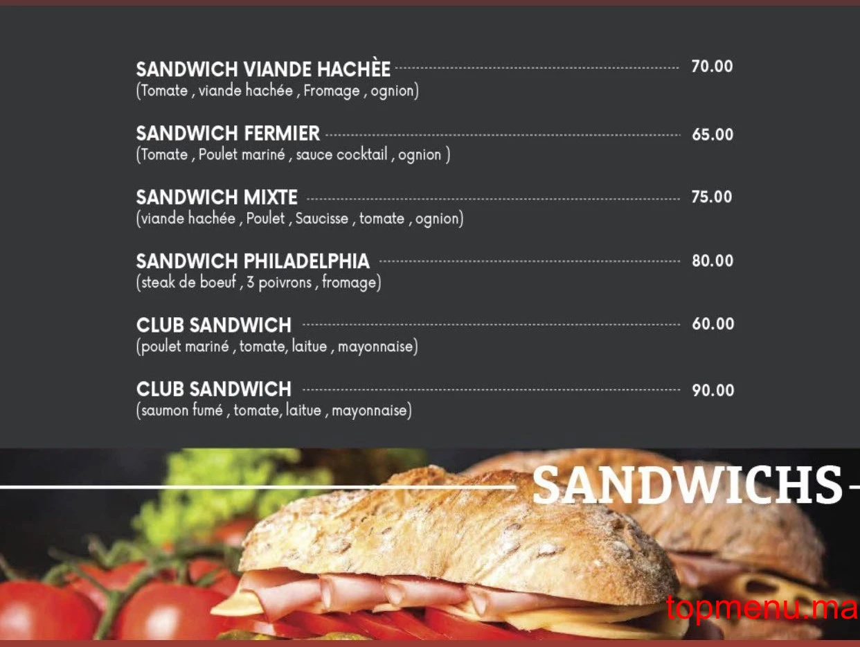 6ÈME CAFE menu page 5