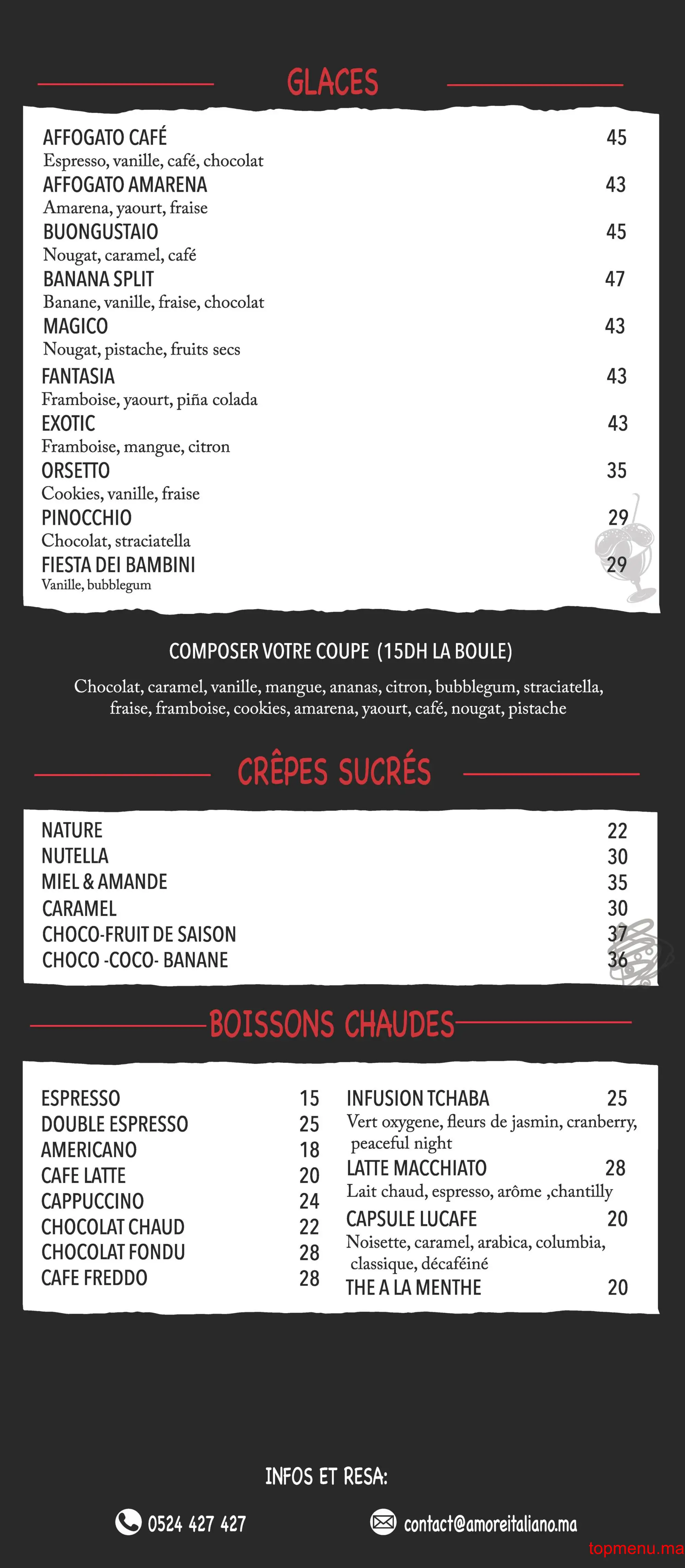 Amore Italiano Al Mazar menu page 5