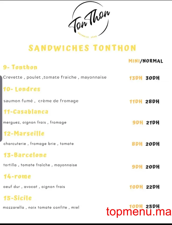 Ton Thon menu page 5