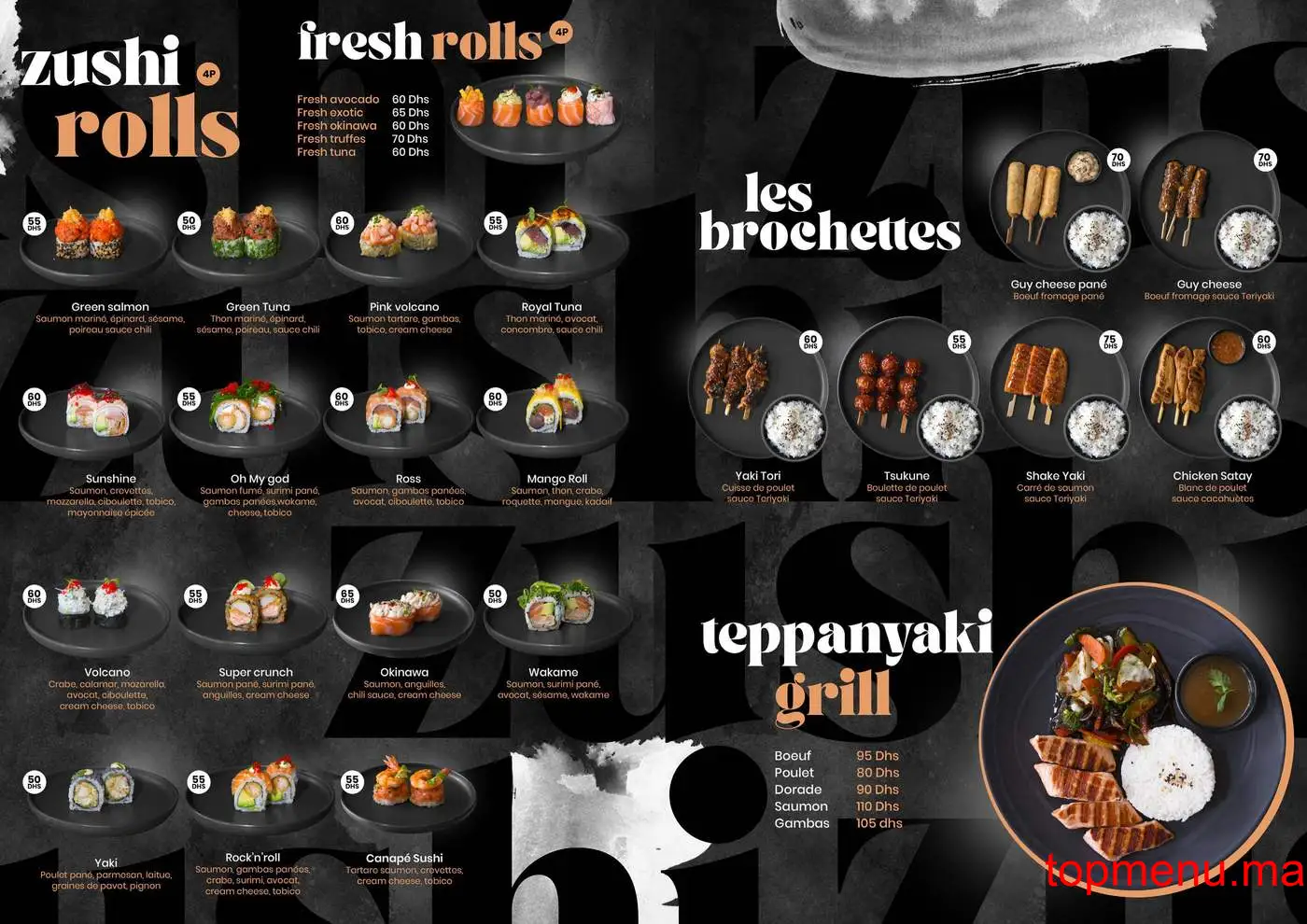 Zushi menu page 8