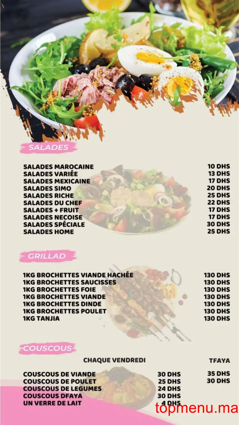 Snack Simo menu page 2