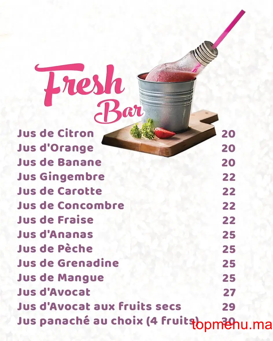 Juice bar menu page 10