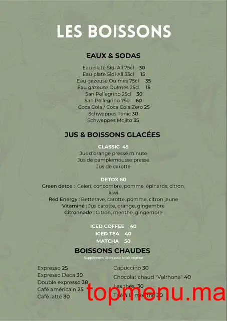 Nativ’ Kitchen menu page 5