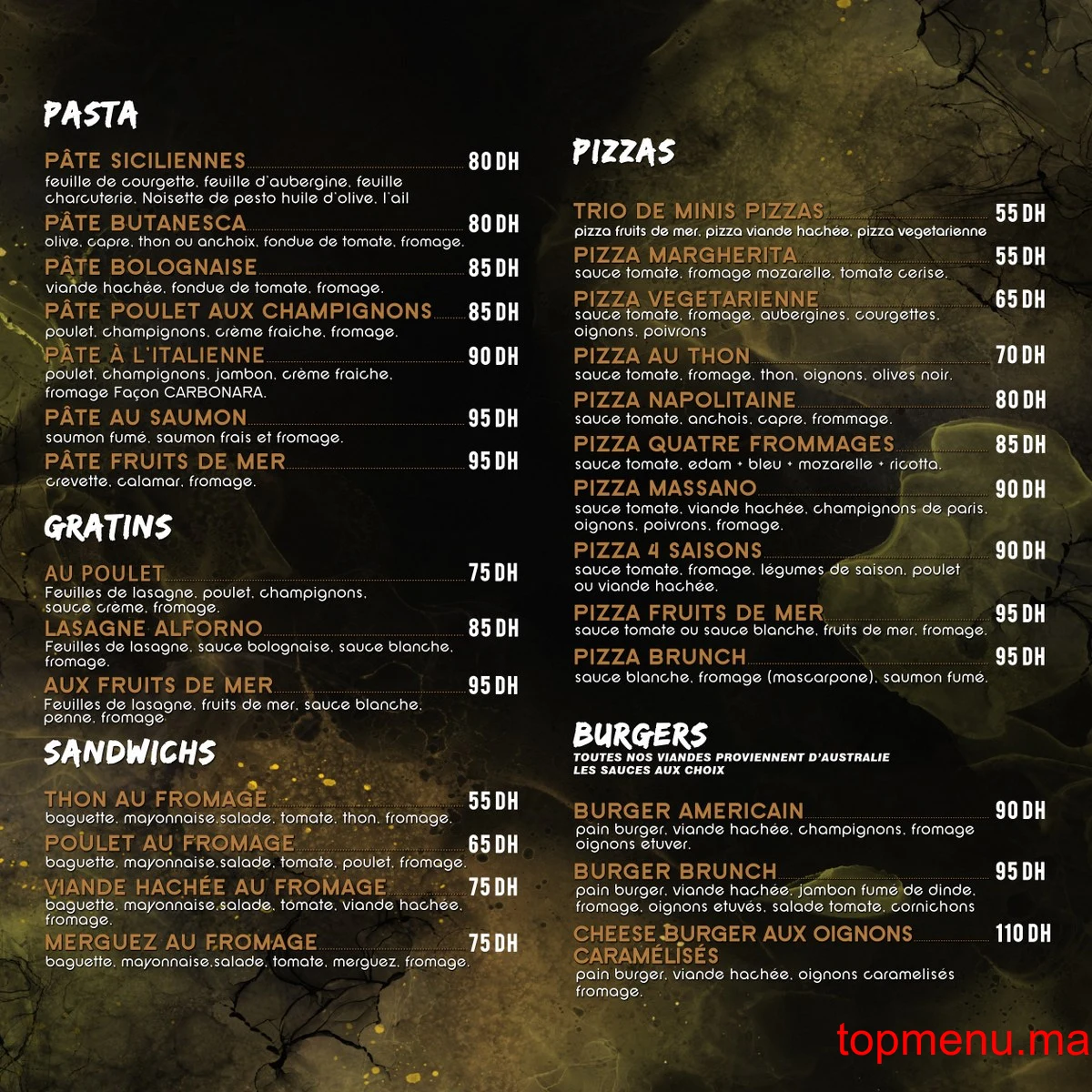 Brunch terrasses menu page 6