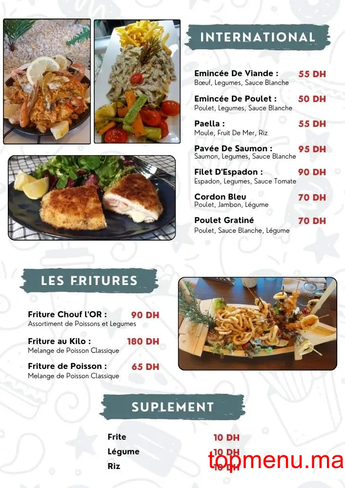 Chouf l’Or menu page 5