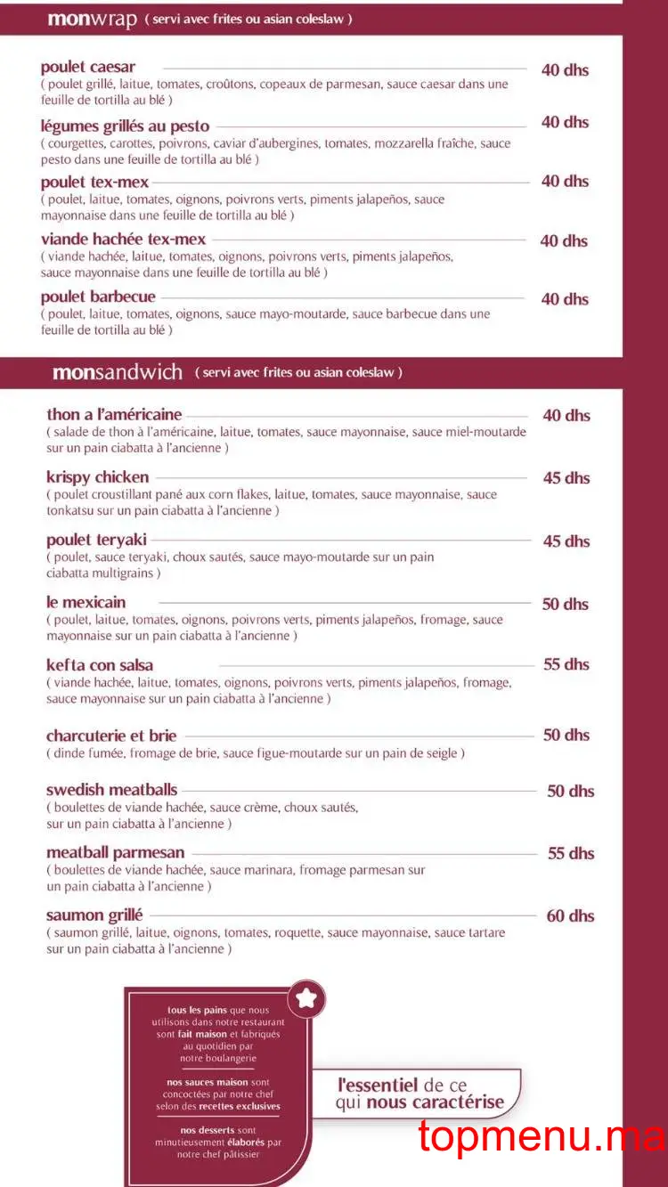 mon quotidien Guéliz menu page 6