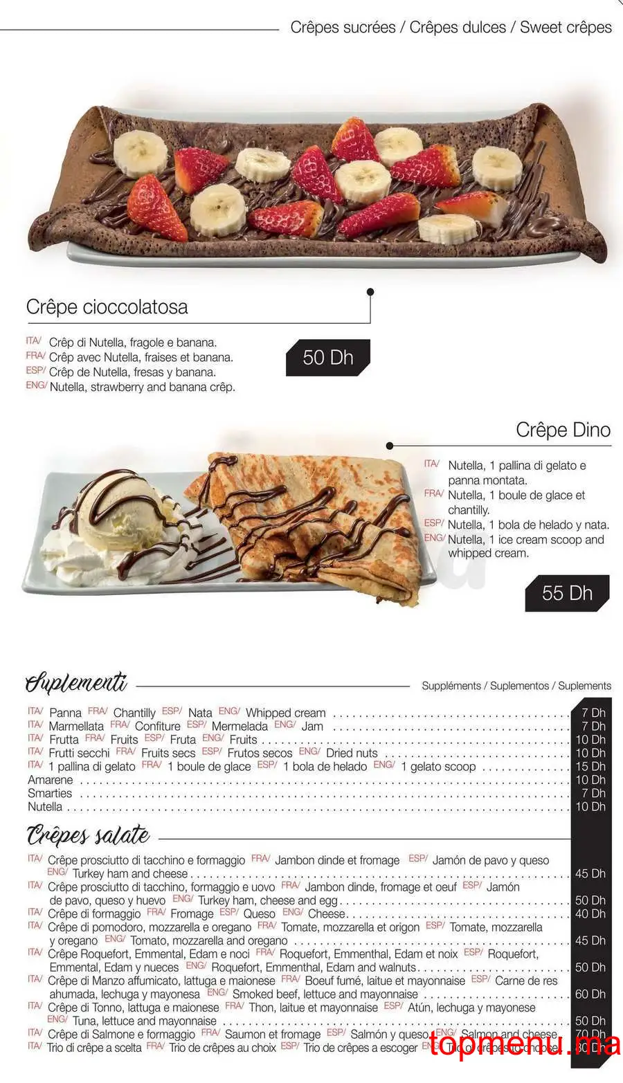 Dino Gelati menu page 17