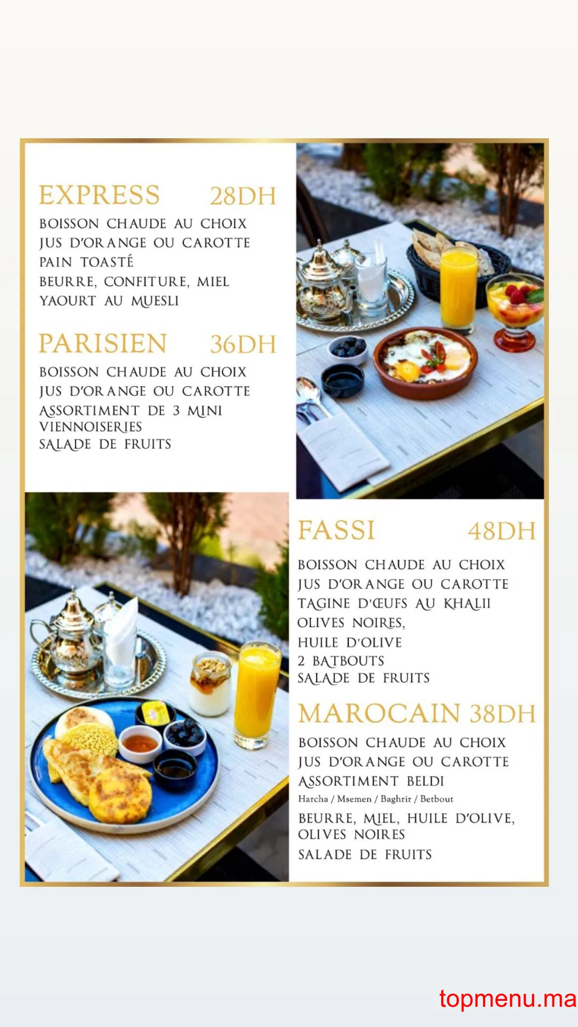 Maison Honoré menu page 10