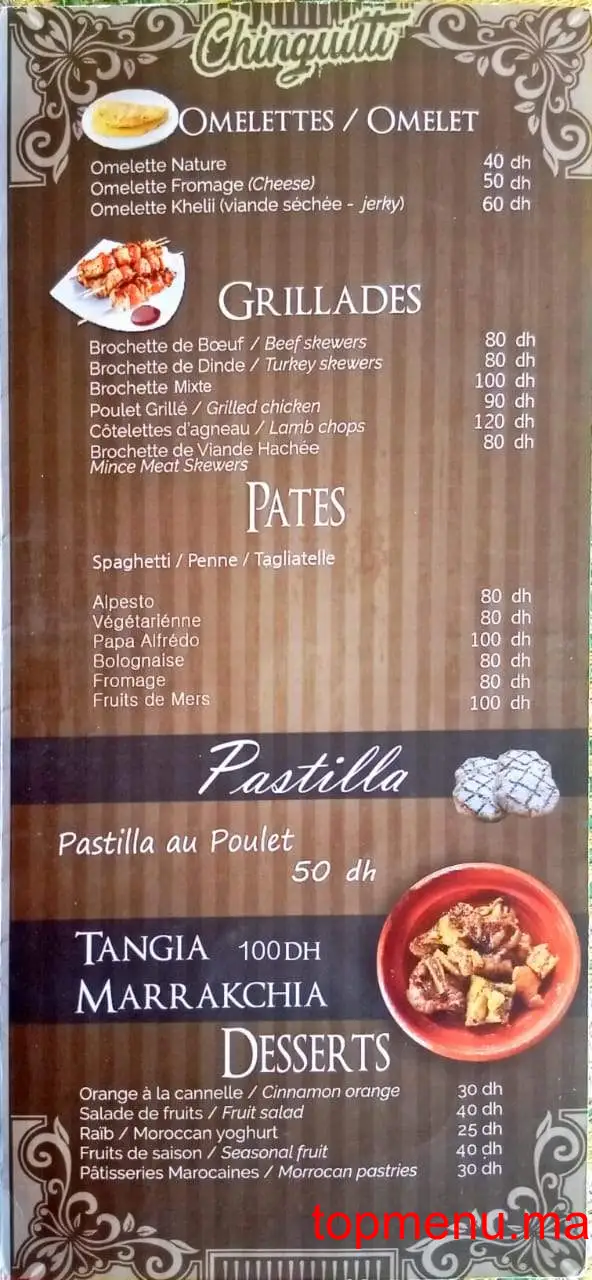 Café Snack Chinguitti menu page 4